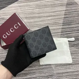 Wallet with logo fabric pattern