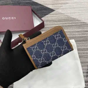 Card holder with GG Emblem pattern