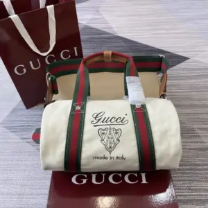 Gucci Blue Canvas Travel Bag