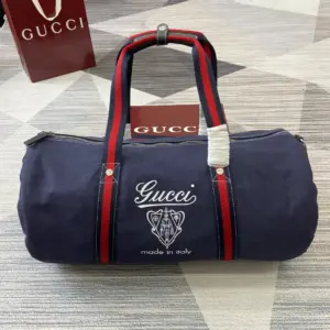 Gucci White Canvas Travel Bag