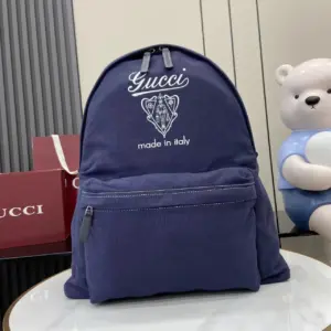 Gucci Deep Blue Canvas Backpack