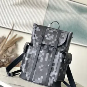 Christopher backpack with Damoflage Black canvas