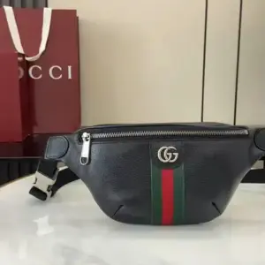 Small GG Ophidia leather waist pack