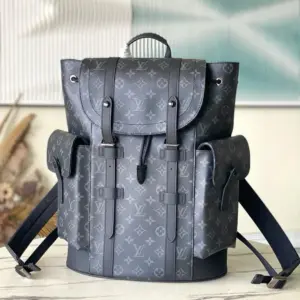 Christopher medium backpack with monogram canvas